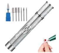 File d'ongles électrique portable, 4, 9 pouces 4 vitesses Force à ongles sans fil avec 7 tête de remplacement pour le polissage en soins infirmiers pelage enrichissant