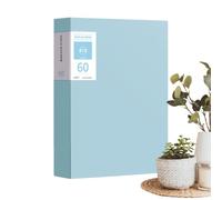 File Folder Organizer - 60-Pocket Sheet Protector Divider Sleeves | A4 / Standard | Morandi Multi-Layer Display Folder with 60 Pockets | Thickened PP Sleeve Organizer for Documents & Music