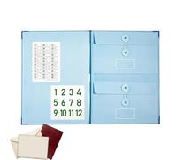 File Folders - Accordion Document Organizer, Expandable Pockets with Multiple Compartments, Document Storage Folder, Office Filing System, Receipt Paper Travel Organizer for Business Work Home School