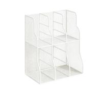 File Holder for Desk | Vertical Space Saving Metal | Book Desk Organizer Shelf | for Notebook Paper Document Mail Binder Home Office School Classroom Dorm
