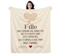 File Nous Espérons Que Chaque Fois que Tu te blottis Dans Cette Couverture elle Te Rappelle à Quel Point Nous t’aimons Couverture pour Fille offerte par ses parents Cadeau d'anniversaire et de Noël