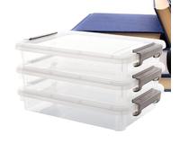 File Organizer Box, 3 Pieces Clear Stackable Storage, Space-Saving Document Organizer for Office, Home, or School, Durable Transparent Boxes, Stationery, Passport, ID, Paper, Letter, or Toy