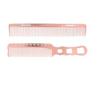 Filée en Aluminium Fine Dent à Haute Température à Preuves Coiffure de Cheveux Peigne Métal 2 Pcs pour le Salon (Or rosée)