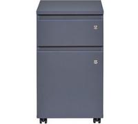 ebuy24 Caisson roulant Inter Link 1 tiroir 1 porte verrouillable Mélaminé Anthracite L44×P52×H77