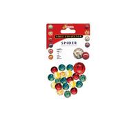 Filet 20 Billes 16 mm + 1 Calot 25 mm, Theme Araignee Spider - Multicolore - Jeu recreation - Set Jouet Enfant et carte Animaux