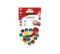 Filet 20 Billes 16 mm + 1 Calot 25 mm, Theme Araignee Spider - Multicolore - Jeu recreation - Set Jouet Enfant et carte Animaux