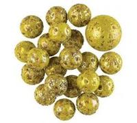 Filet 20 billes 16 mm + 1 calot 25 mm theme gecko lezard - jaune/vert pois - jeu recreation - set jouet enfant et carte animaux