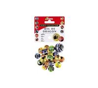 Filet 20 Billes 16mm + 1 calot 25mm, Oeil de Dragon - Serie Collector, Rare - Verre Colore - Jeu Recreation Enfant - Set Jouet et Carte