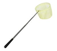 Filet à appâts et épuisette de pêche avec manche télescopique extensible jusqu'à 150 cm, Anneau de 33 cm, poignée de 150 cm, jaune.