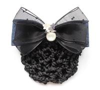 Filet à cheveux avec nœud pour femme - Plaque de travail - Pour infirmière, banque d'avion - Pinces à cheveux pour femme (couleur 3, style 1)