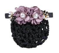 Filet à cheveux double rose, filet à cheveux artificiel, perles pour chignon, filet à cheveux, pince à cheveux, accessoires pour cheveux pour danse de ballet, danse, infirmière, fixation de cheveux