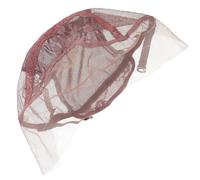 Filet à Cheveux Élastique pour Postiche, Sangle Ajustable, Tissu Marron