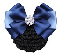 Filet à cheveux élégant en maille avec nœud et perles pour femme (style 1)