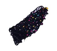 Filet à cheveux en maille polyester Tricot Snoods Accessoires de cheveux au crochet avec perles artificielles Décors Couvre-têtes à la mode pour femmes Coiffe d'événement Grade
