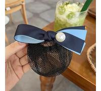 Filet à cheveux pour femme avec nœud papillon et perle Bleu