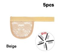 Filet À Cheveux Pour Queue De Cheval Afro,Extension Capillaire De Qualité Pour Chignon,Bande Magique,Bon Marché,1 À 5 Pièces - Type 5-Beige-5-Comb