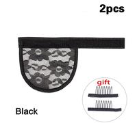 Filet À Cheveux Pour Queue De Cheval Afro,Extension Capillaire De Qualité Pour Chignon,Bande Magique,Bon Marché,1 À 5 Pièces - Type 2-Black-2-Comb