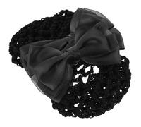 Filet à Chignon Noir en Tissu, Lot de 2, Nœud pour Coiffure | Occasions Formelles et Spectacles de Scène, Maintien du Chignon, Usage Infirmières et Danseuses