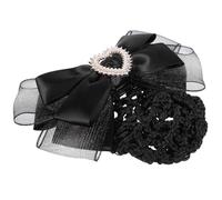 Filet à Chignon Noir en Tissu Nœud, pour Service et Ballet | Style Simple et Élégant, Maintien Net du Bun, Usage Facile, pour Cheveux Longs et Personnel Soignant