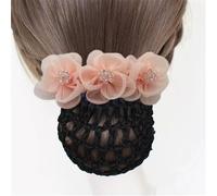 Filet À Chignon Pour Femmes Ensemble filet for hôtesse de l'air, épingle à cheveux en forme de disque et de fleur(Colour 3)