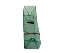 Filet à crabe en nylon largement applicable - Pliable - Structure ferme - Piège à homard - 75 x 25 x 25 cm - Couleur aléatoire