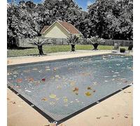 Filet à Feuilles pour Piscine Rectangulaire, Couverture Piscine Maille Fine Anti-Débris, Protection pour Piscine Enterrée et Hors-Sol, Bâche Résistante UV(2X10M)