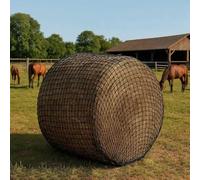 Filet à Foin, Fil Épais, Filet à Foin Chevaux Balle Ronde Polyéthylène Durable, Résistant aux Morsures et aux Déchirures, Ralentit la Prise de Nourriture, Limite Le Gaspillage de Foin (4,5 × 4,5 m)