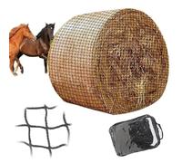 Filet à Foin pour Chevaux,6x6 FT Filet à Foin Balles Rondes Filet à Foin Résistant à l'usure pour Chevaux Balles Rondes,Maille 4 x 4cm pour Chevaux,Prolongation des Temps d'alimentation (180x180cm)