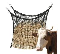 Filet à foin pour chevaux, alimentation de grande capacité 3 x 2,7 pieds, filet à foin pour chevaux, pour moutons, bétail, écuries, promenades à cheval, transport, ferme