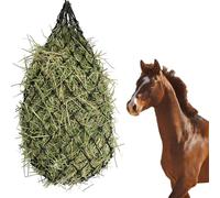 Filet à Foin pour Chevaux, Grand Maille étroite Sac à Foin, Filets à Foin à Alimentation Lente, Améliorer la Digestion, Noir Filet a Foin avec Anneau de Fixation pour Chevaux, Moutons, Bovins