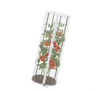 Filet à oiseaux de jardin avec fermeture éclair pour cage ronde à tomates - Protection des plantes en maille fine contre les parasites - 150 x 46 cm - Housse en nylon vert (1 pièce)