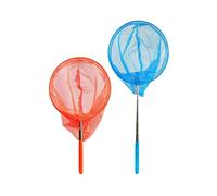 Filet à Papillons Attraper Le Filet à Papillons avec Perche Télescopique en Acier Inoxydable, Extensible Jusqu'à 75 cm pour Attraper Les Insectes, Les Insectes et Les Petits Poissons (Orange, Bleu)