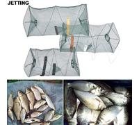 Filet À Poisson Pour Crabe Poisson Crawdad Crevette Vairon Piège À Appâts Fonte Dip Pliable Filet Cage Accessoires De Pêche 3 Tailles