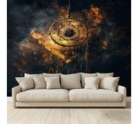 Filet à rêves aux plumes flottantes Papier Peint Panoramique Papier Peint Intissé Poster Geant Mural Personnalisé 3D Peinture Murale Tv Pour Salon Chambre Décoration Murale 350(H) x 256(L) cm