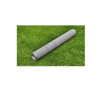 vidaXL Clôture en treillis Acier galvanisé Hexagonal 1x25 m Argenté