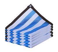Filet Anti Chaleur D'Ombrage Bache pour Pergola 75% De Protection UV Terrasse Jardin Balcon,Bleu Et Blanc Rayé Voile Ombrage L'Isolation Thermique,pour VéGéTale (2mx4m/6.6ftx13.1ft)