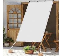 Filet Anti Chaleur Filet D'ombrage 1.4 x 2.5 m,Protection Coupe Vent Abat Jour RéSistante, Toile Ombrage Auvent Respirant,Voile d'Ombrage Carrée, pour Voiture,Restaurant,Jardin, Blanc