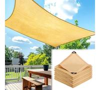 Filet Anti Chaleur Filet D'ombrage pour Pergola, Voile Ombrage avec Oeillets, Filet Coupe-Vent Terrasse, Rectangulaire Tissu Respirant Extérieur(6.5X13ft/2X4m)