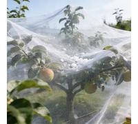 Filet Anti-Grêle pour Arbre Fruitier, Ultra Fine Anti-Insecte Oiseaux Potager en Maille pour Balcon, Poulailler, Bassin, Découpable, Facile à Irriguer(6x6m)