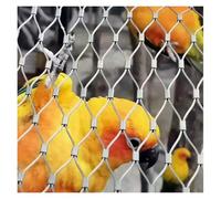 Filet anti-oiseaux en acier inoxydable pour perroquets - 304 anti-rouille - Filet de protection réutilisable pour clôtures, jardins et sécurité des animaux (3,7 x 3,7 m)