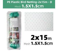 Filet Anti-Oiseaux Vert,Maille Pour Plantes De Jardin,Protection Durable,Plantes Et Arbres Fruitiers,Arrêts Oiseaux Cerf Volaille,Meilleure Clôture Extensible - Type Green 2x15m #A