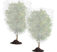 Filet anti-parasites zippé avec densité de maille 60 pour arbres fruitiers et plantes pour bloquer les oiseaux tout en permettant une circulation d'air légère dans le jardin (100 x 140 cm)