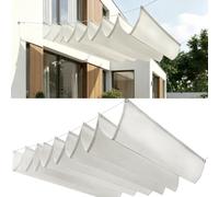 Filet Bâche Ombrage 90 x 180 cm Imperméable, Protection UV Solaire Pergola Toile Rétractable Tailles Personnalisables, avec Cordes Fixes pour Jardins Terrasse Pergola, Blanc