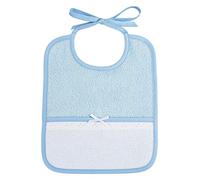 Filet - Bavoir à Broder avec Poche Coloris Bleu, Taille 6 Mois 1 An