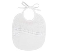 Filet - Bavoir Bébé à Broder | Pour Bébé de 0 à 6 mois | Fabriqué en Italie (Blanc)
