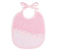 Filet - Bavoir Bébé à Broder | Pour Bébé de 0 à 6 mois | Fabriqué en Italie (Rose)