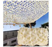 Filet Camouflage Beige 210D Tissu Oxford Voile d'ombrage Camouflage 8x8m Toile de Camouflage Extérieur pour Parasol Chasse Décoration de Fête Housse de Voiture Dimensions: 2x3m 2x4m 3x5m 4x6m 6x6m