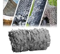 Filet Camouflage Gris Renforcé,3x3m 3x5m 6x4m 5x10m Camouflage Militaire Voile Ombrage Camouflage pour Chasse DéCoration Camouflage Photographie AnimalièRe Terrasse Protection Jardin
