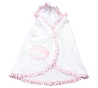 Filet - Cape en éponge Souple pour Envelopper Les bébés/Enfants en Tissu éponge 100% Coton - Blanc, Rose