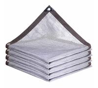 Filet Coupe-Vent Balcon Filet Ombrage Serres 55% Papier D'Aluminium Tissu D'Ombrage Anti-âge avec Oeillets pour Pergola Fleur Terrass Exterieur(3.0x13.0 m/9.8'x42.7')